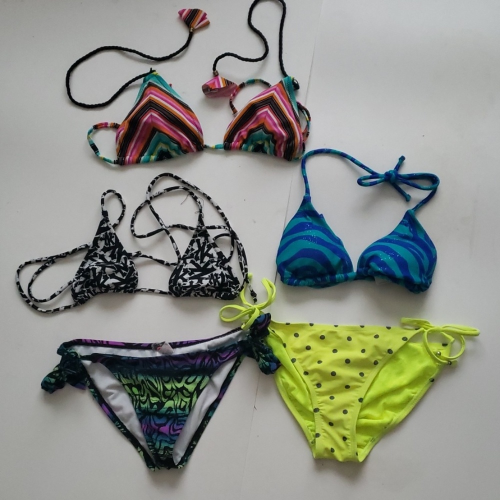 Lot of size small bikini tops and bottoms